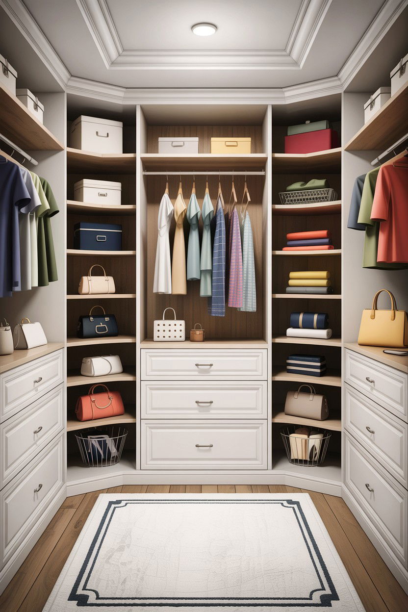 U Shaped Walk In Closet - 30 bedroom walk-in closet ideas