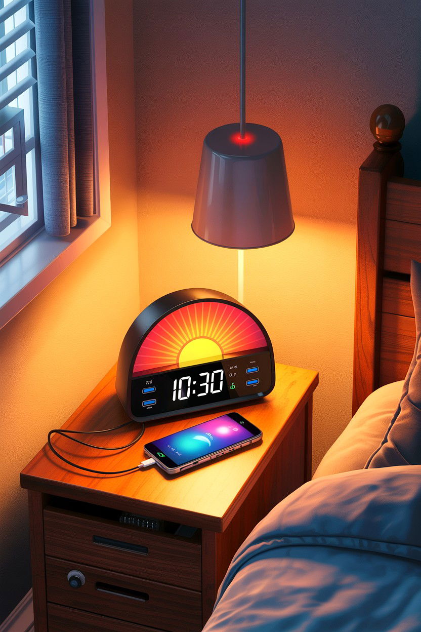 USB Charging Sunrise Alarm Clock - 30 bedroom sunrise alarm clocks