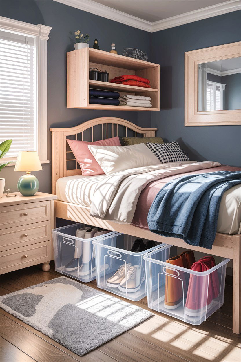 30 Small Bedroom Space Storage Ideas for More Room