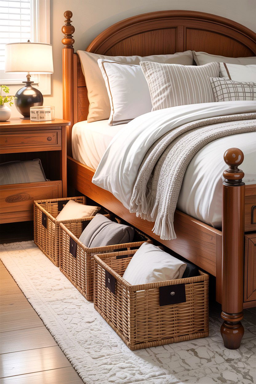 Under Bed Storage - 30 cheap bedroom ideas