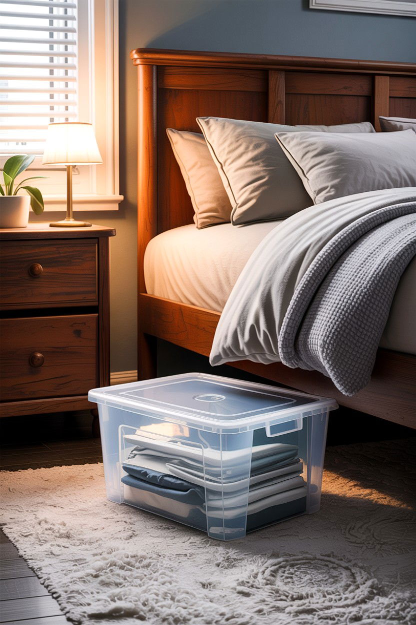 Under Bed Storage Box - 30 dust-free bedroom ideas