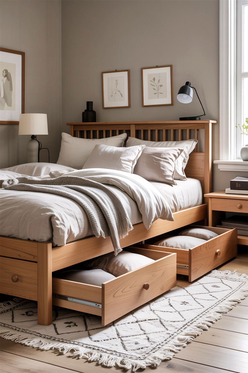 Under Bed Storage Drawers - 30 bedroom secret storage ideas