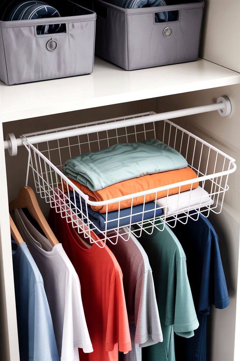 Under shelf basket - 30 bedroom hanging organizers