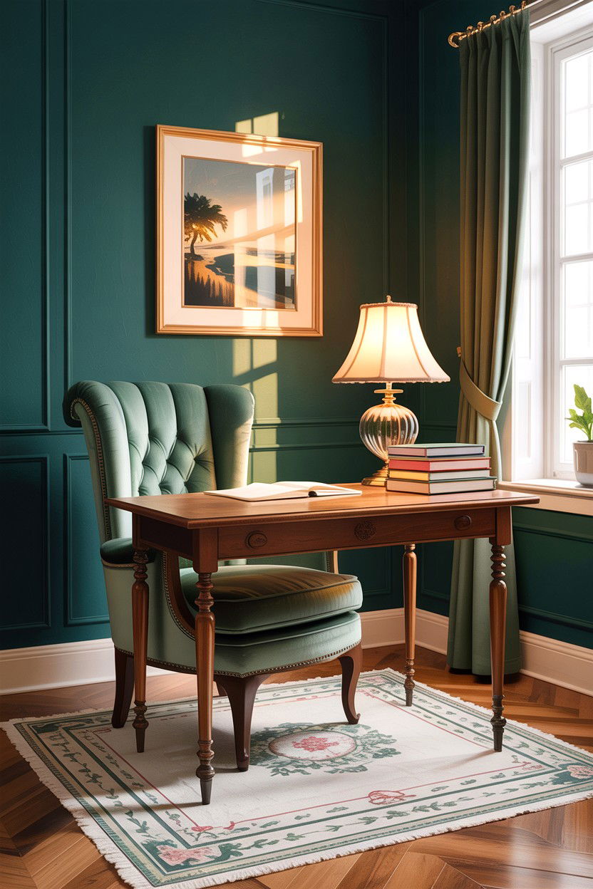 Upholstered Chair Desk - 30 bedroom writing desks