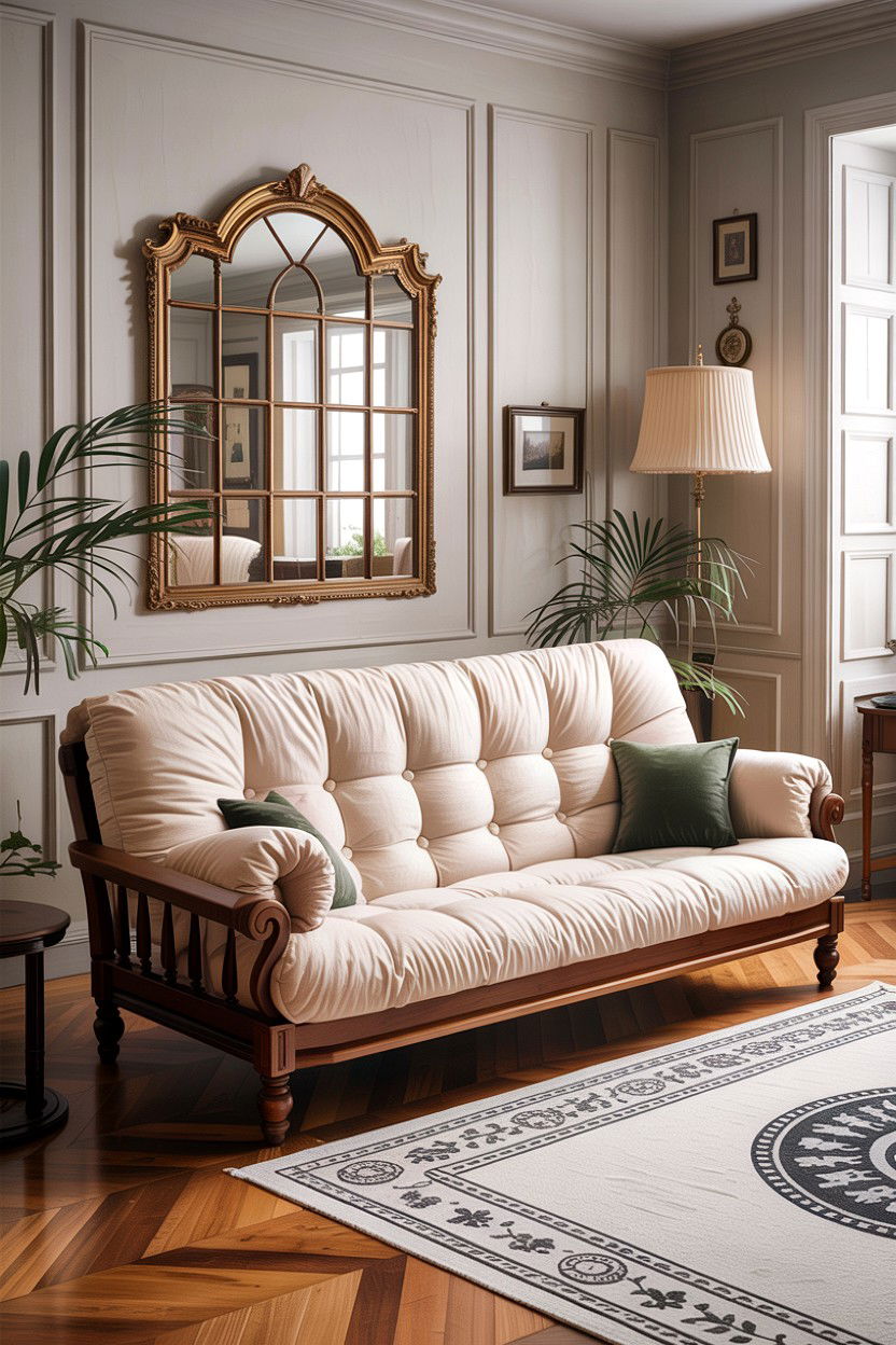 Upholstered Futon - 30 bedroom futon ideas