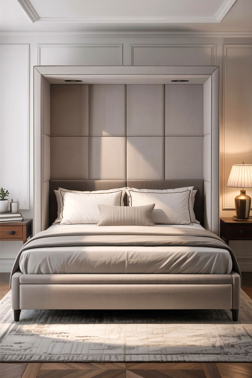 Upholstered Wall Bed - 30 bedroom built-in beds