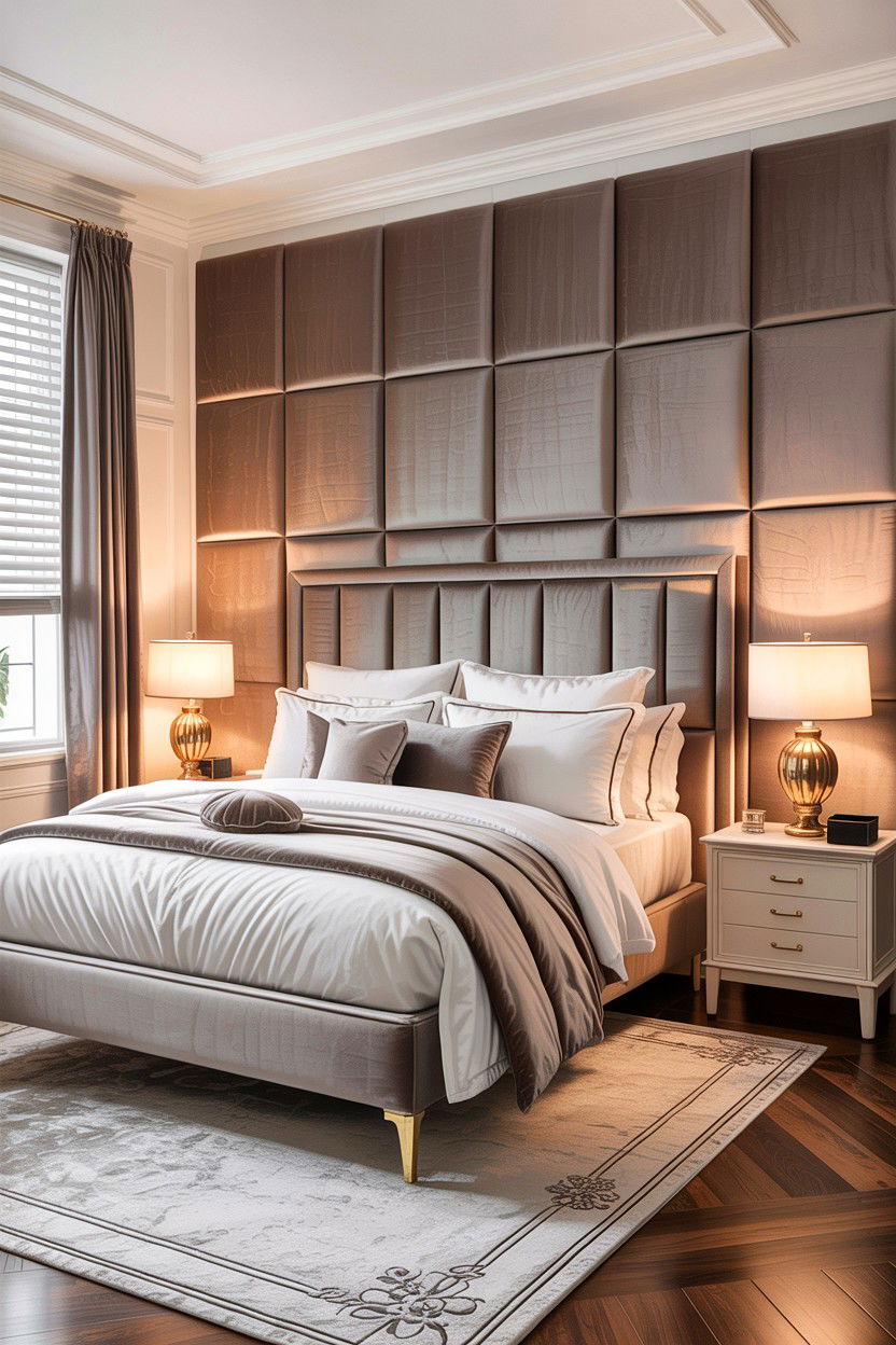 Upholstered Wall Panels - 30 bedroom accent walls