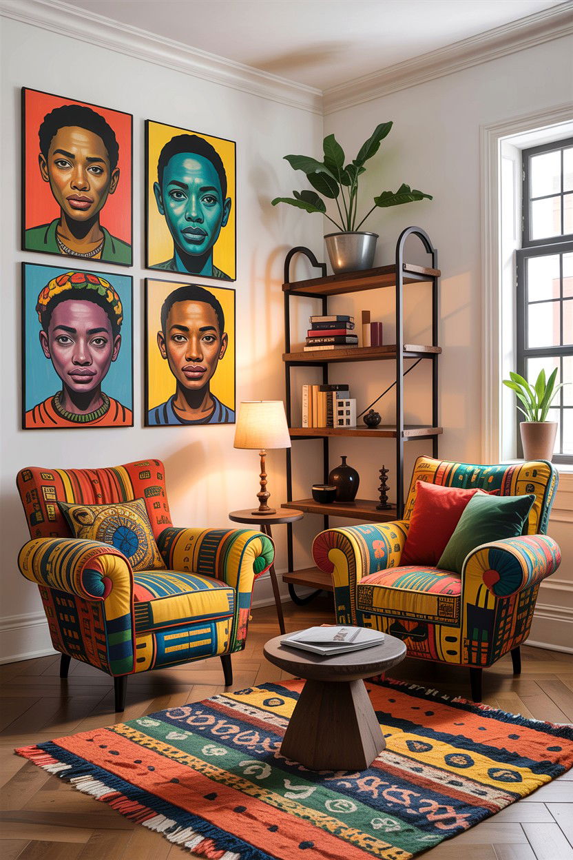 Urban African Living Room - 30 African living room ideas