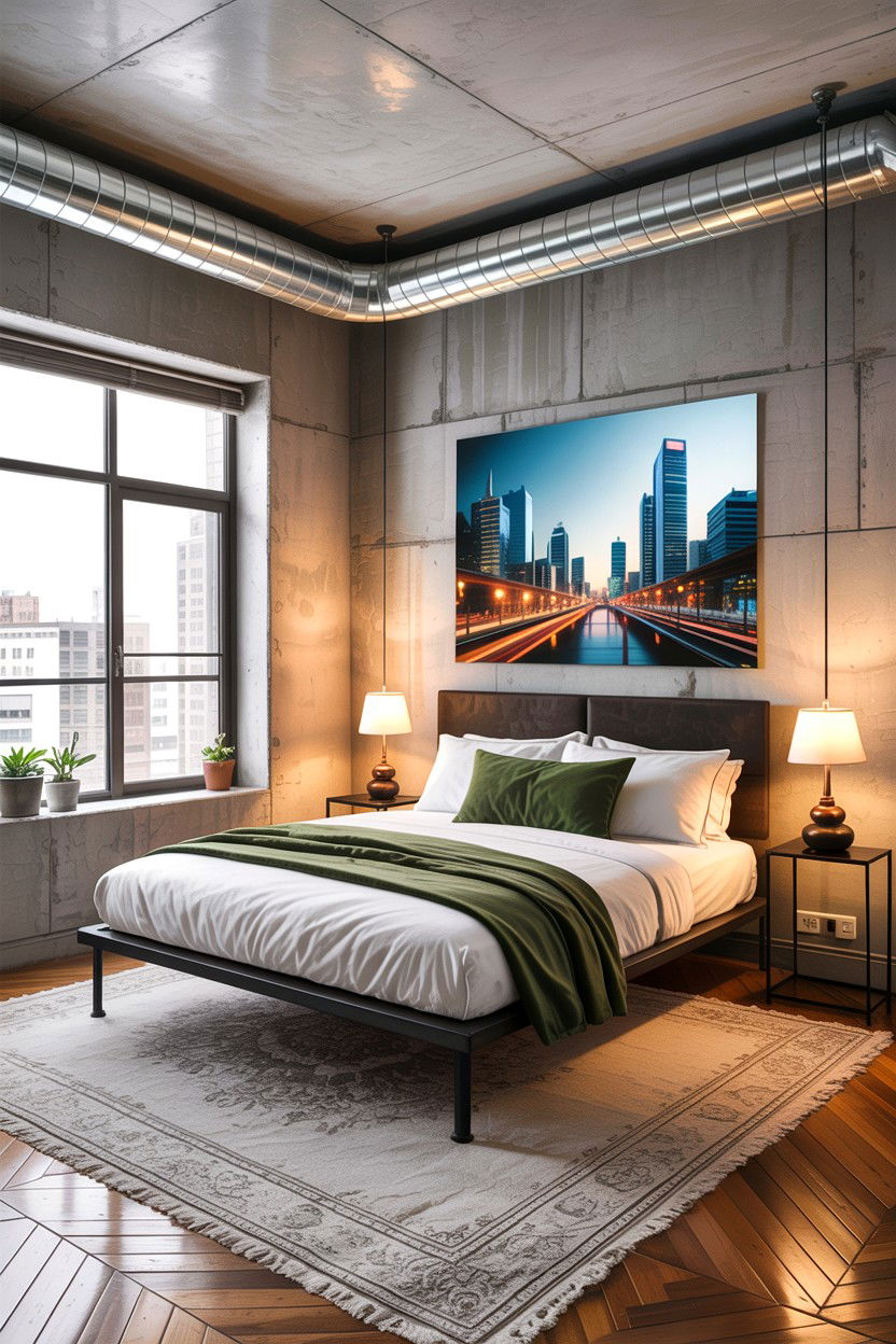 Urban Concrete Bedroom - 30 concrete wall bedroom ideas