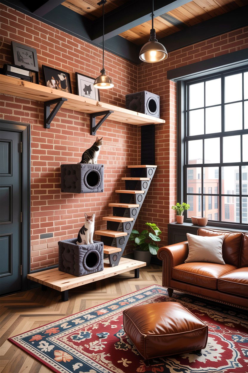 Urban Loft Cat Space - 30 cat bedroom ideas