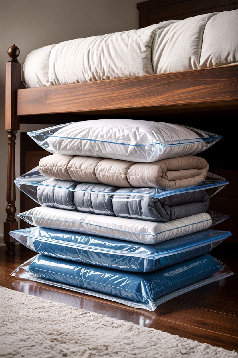 Vacuum seal bag - 30 bedroom under bed storage ideas