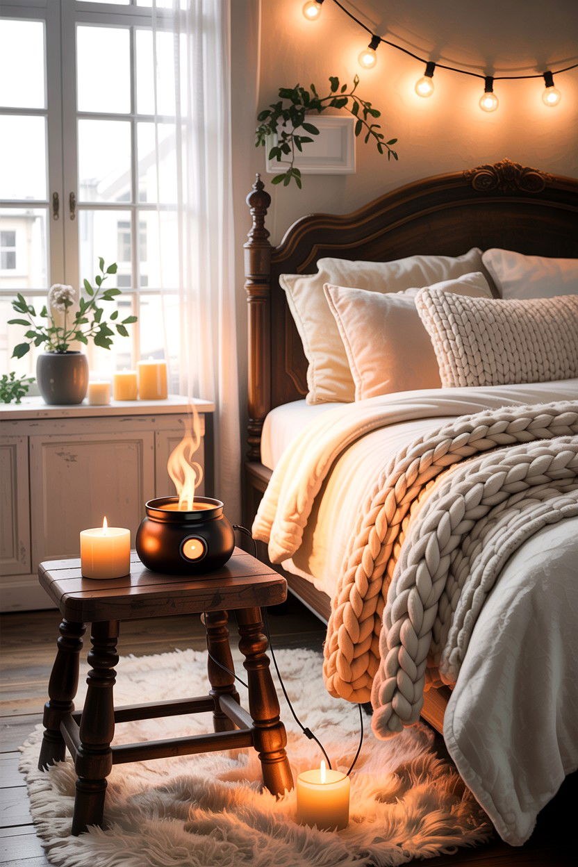 Vanilla Cozy Bedroom - 30 bedroom aromatherapy ideas