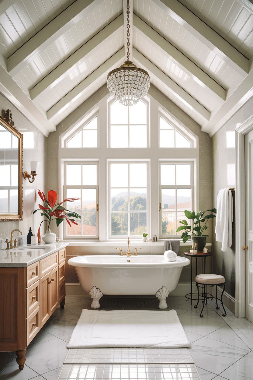 Vaulted Ceiling Bathroom - 30 spacious bathroom ideas