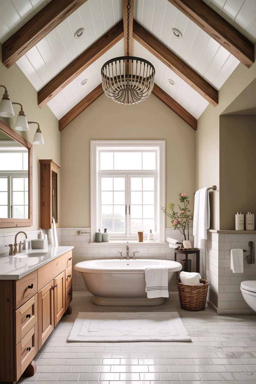Vaulted Ceiling - 30 bathroom architectural detail ideas