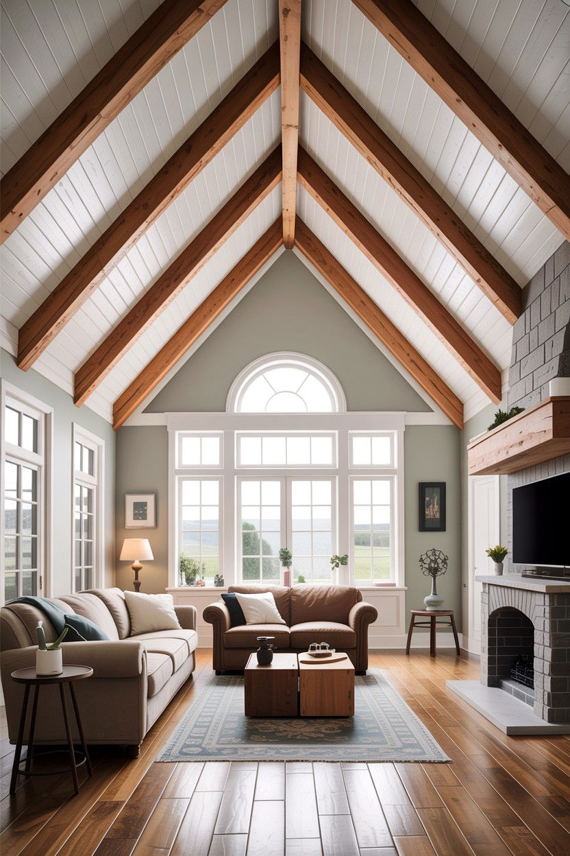 Vaulted Cove Ceiling - 30 living room cove ceiling ideas