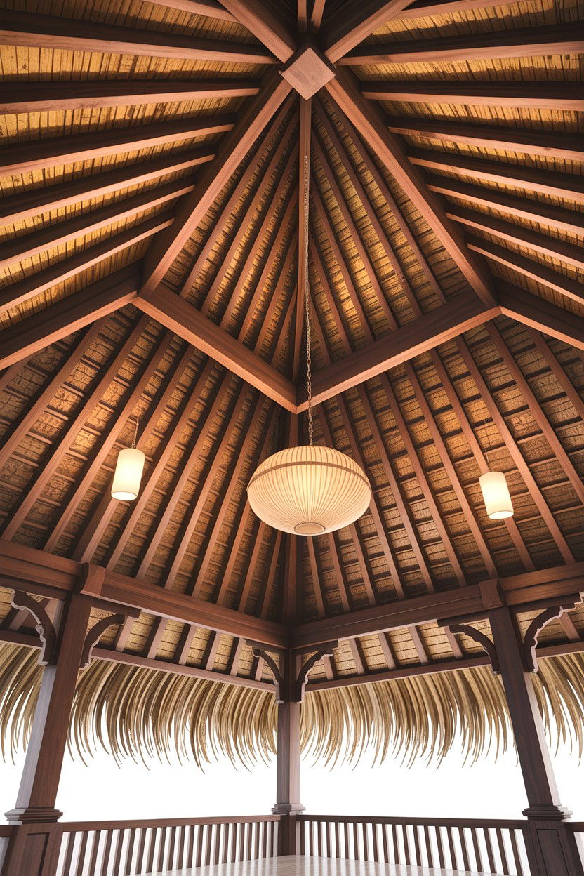 Vaulted Thatch Ceiling - 30 Balinese bedroom ideas