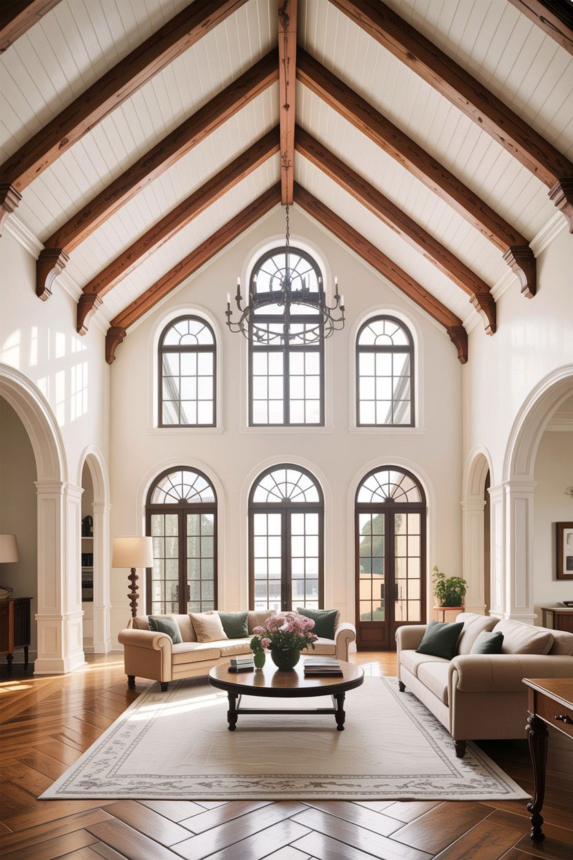 Vaulted ceiling living room - 30 family living room ideas