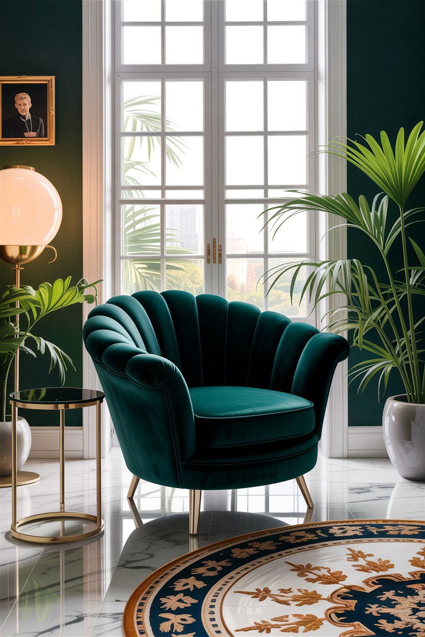 Velvet Accent Chair - 30 velvet accent ideas