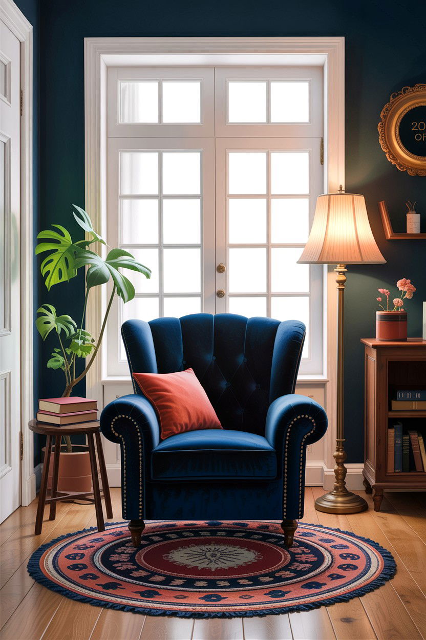 Velvet Armchair - 30 velvet accent ideas