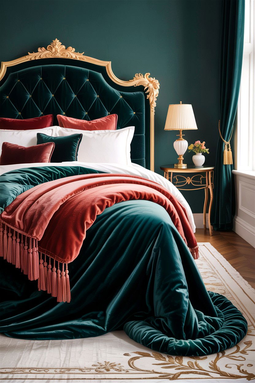Velvet Bed Skirt For Winter - 30 bedroom bed skirts