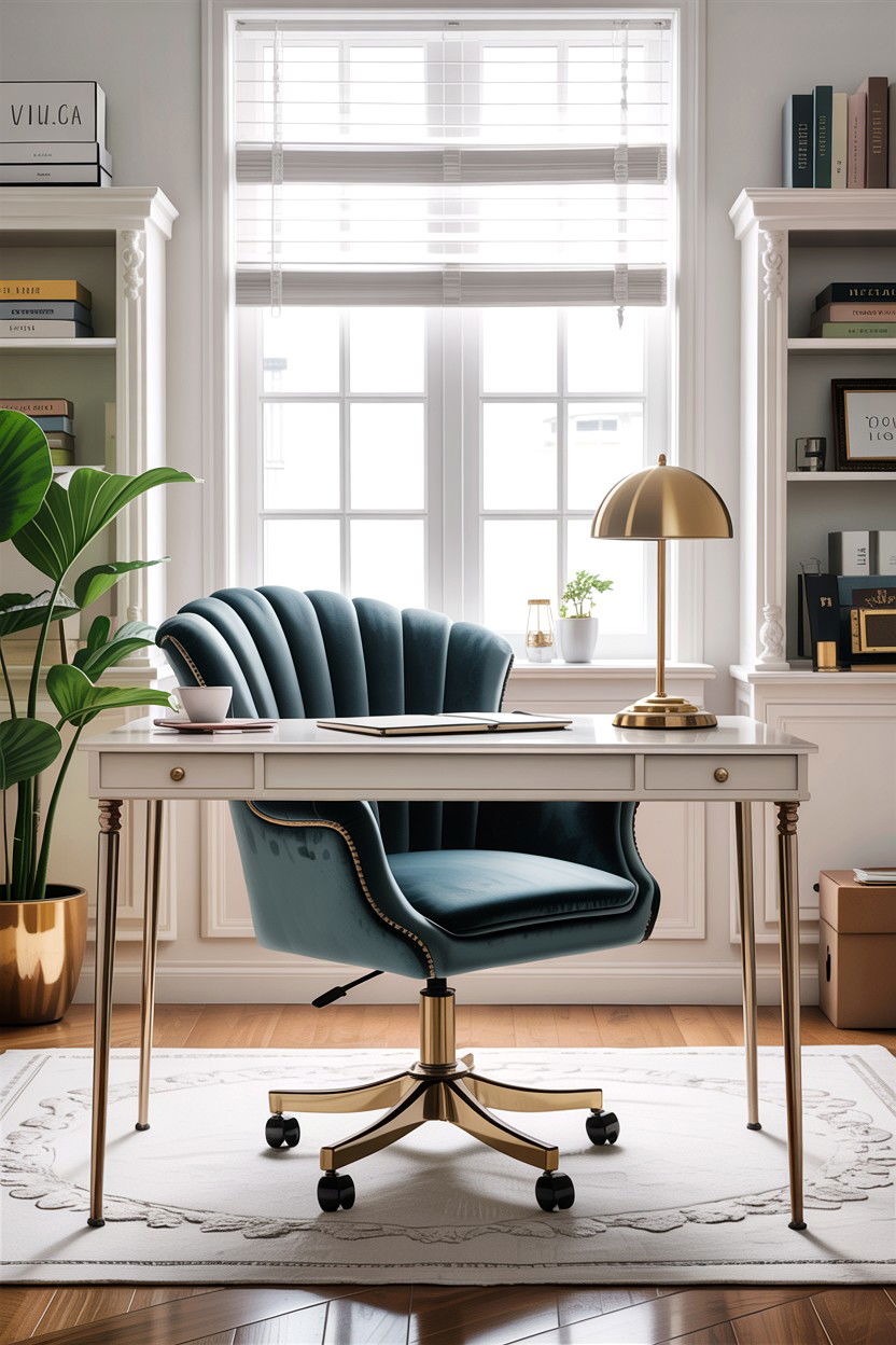 Velvet Desk Chair - 30 velvet accent ideas