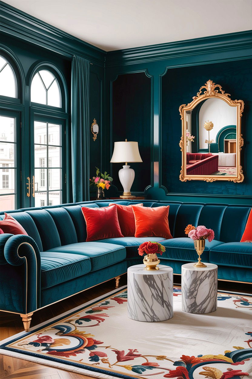 Velvet Formal Living Room - 30 formal living room ideas