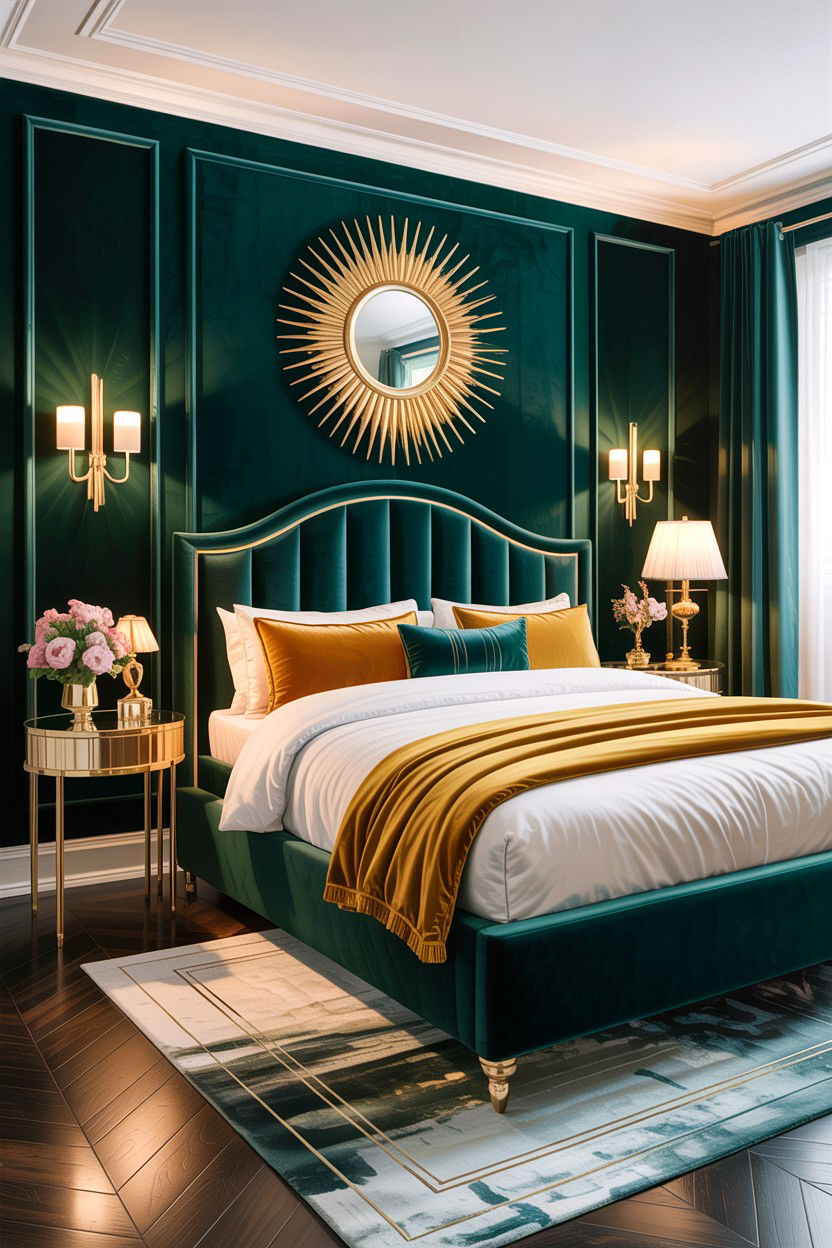 Velvet Furniture Bedroom - 30 apartment bedroom ideas