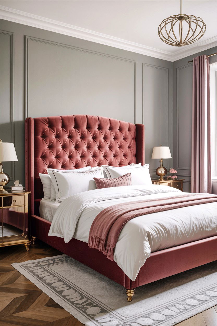 Velvet Headboard Bedroom - 30 velvet accent ideas