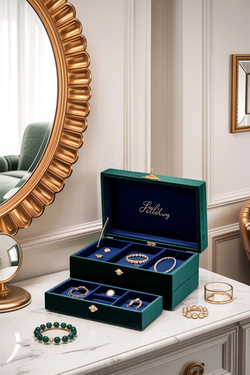 Velvet Jewelry Box - 30 living room decorative boxes