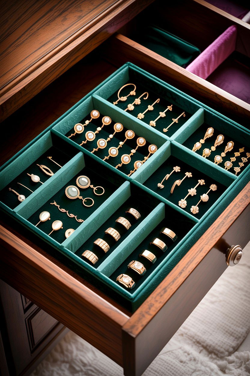 Velvet Jewelry Tray - 30 bedroom jewelry boxes