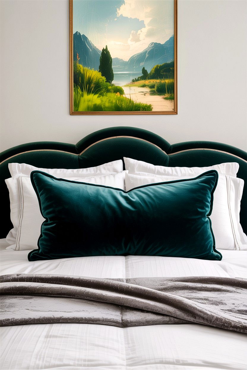 Velvet Lumbar Pillow - 30 bedroom throw pillows