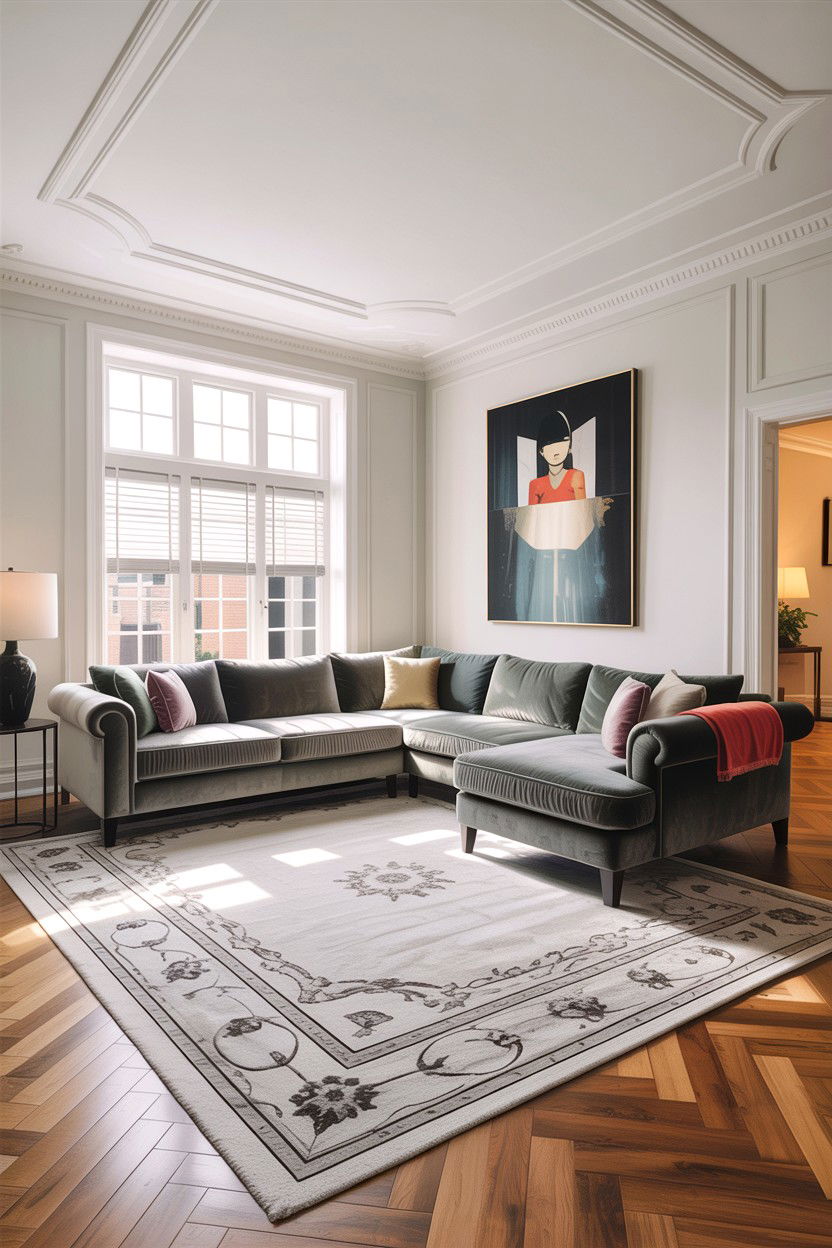 Velvet Sectional Sofa - 30 velvet accent ideas