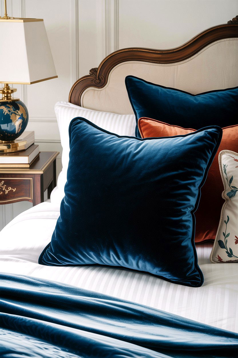 Velvet Square Pillow - 30 bedroom throw pillows