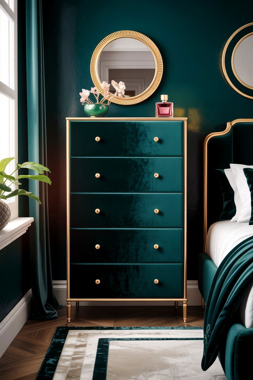 Velvet Tall Dresser - 30 bedroom tall dressers