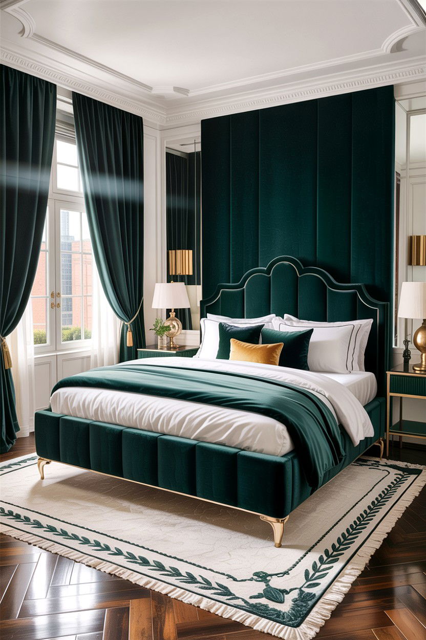 Velvet Texture Bedroom - 30 condo bedroom ideas