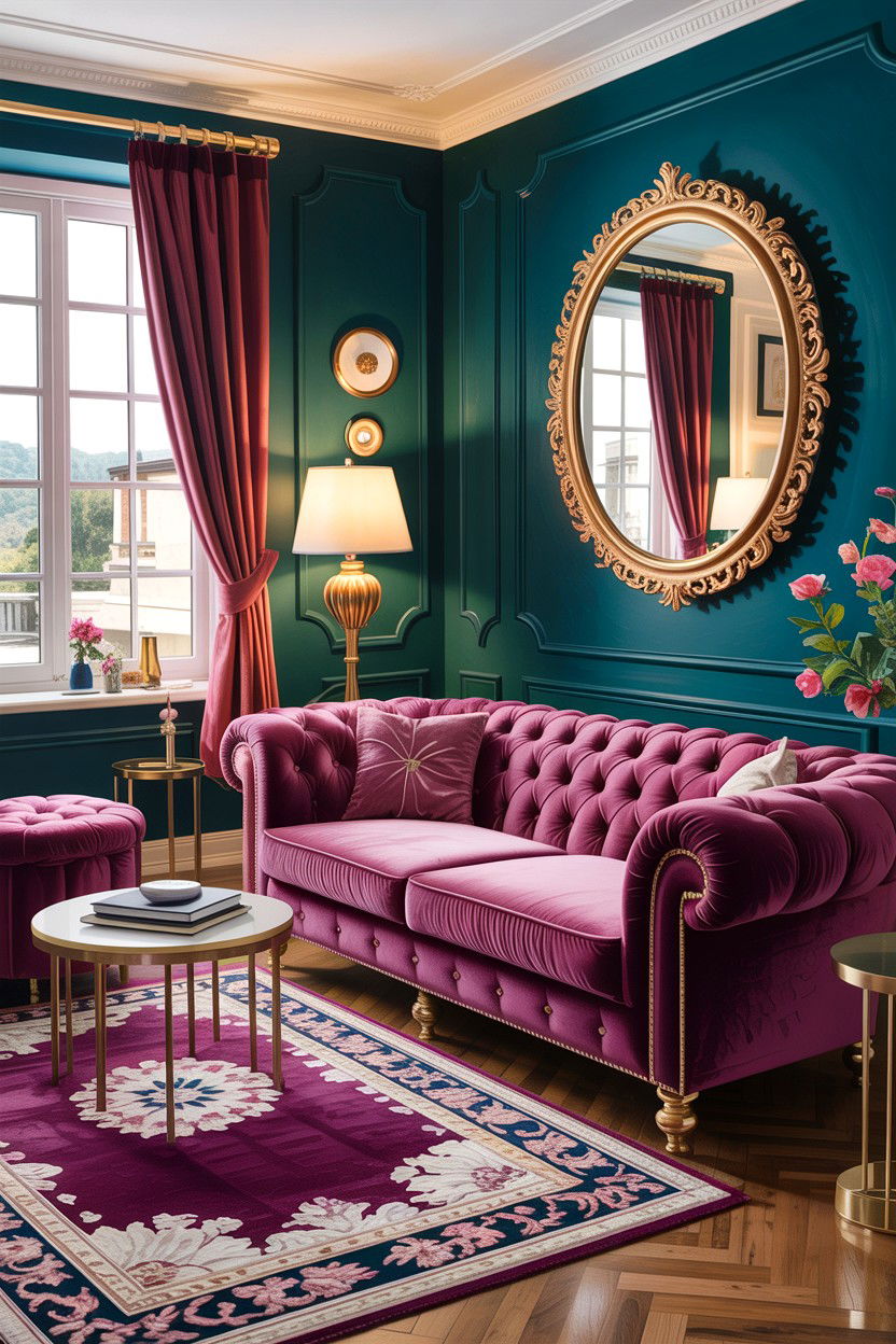 Velvet Tufted Couch - 30 living room couch ideas
