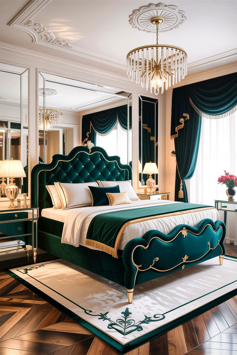 Velvet Upholstered Adjustable Bed - 30 bedroom adjustable beds