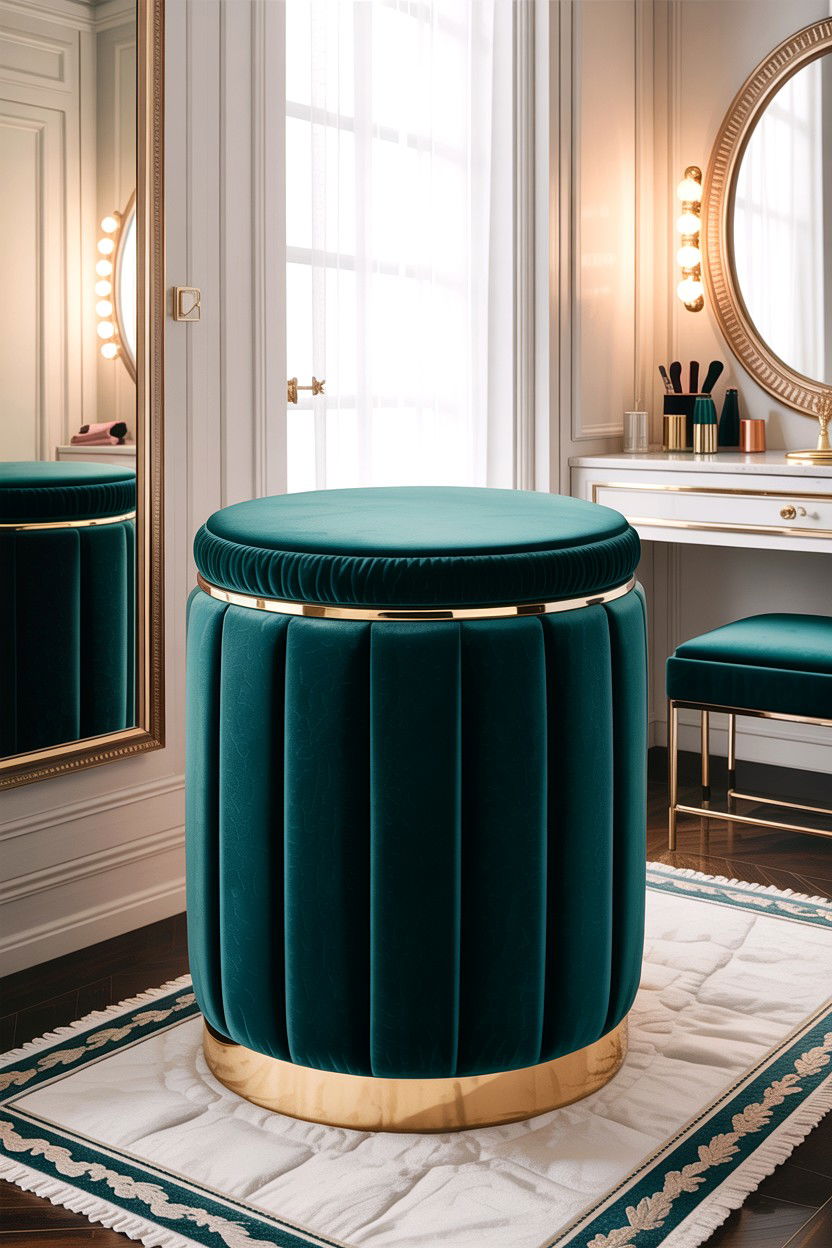 Velvet Upholstered Bin - 30 bedroom laundry baskets