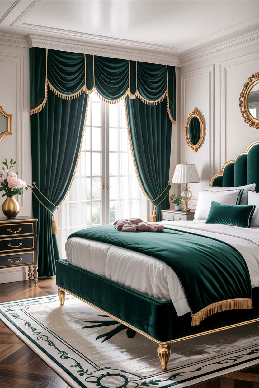 Velvet Window Valance - 30 bedroom window valances