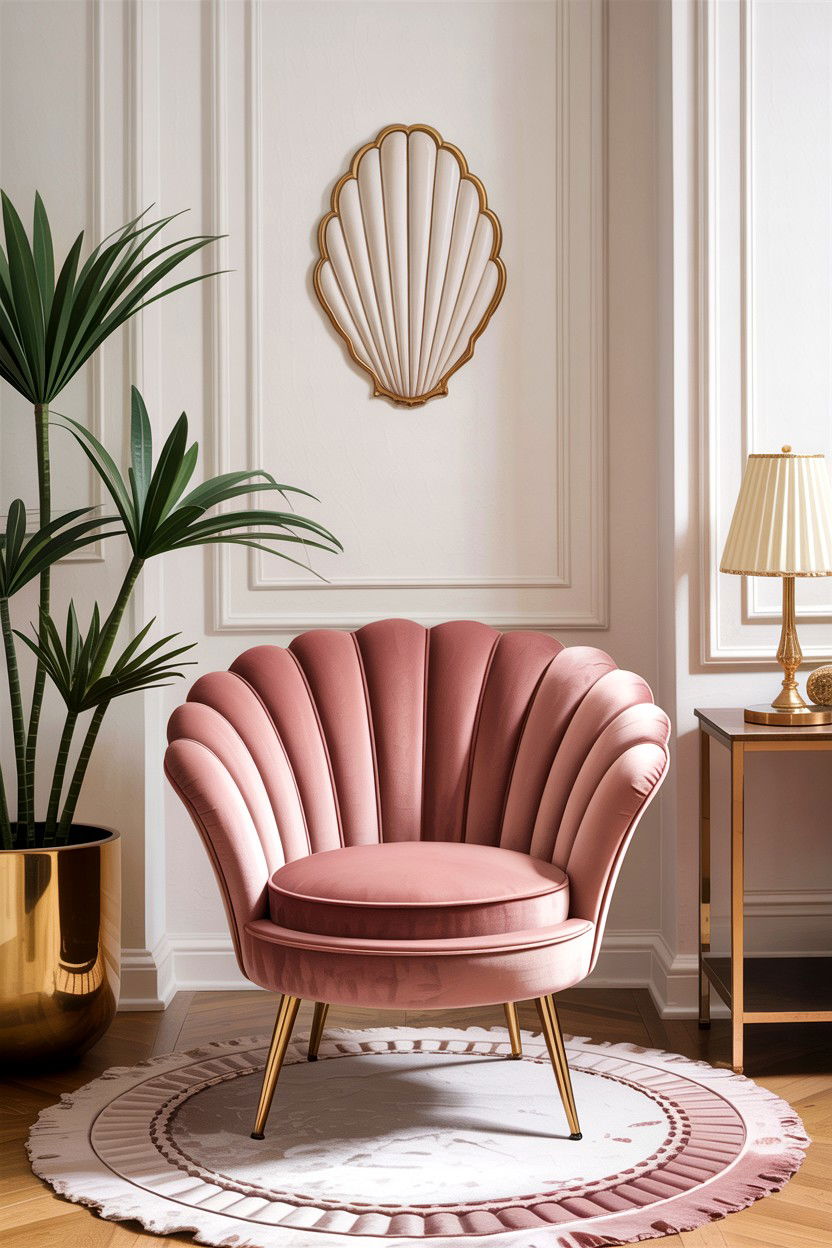 Velvet shell chair - 30 living room accent chairs