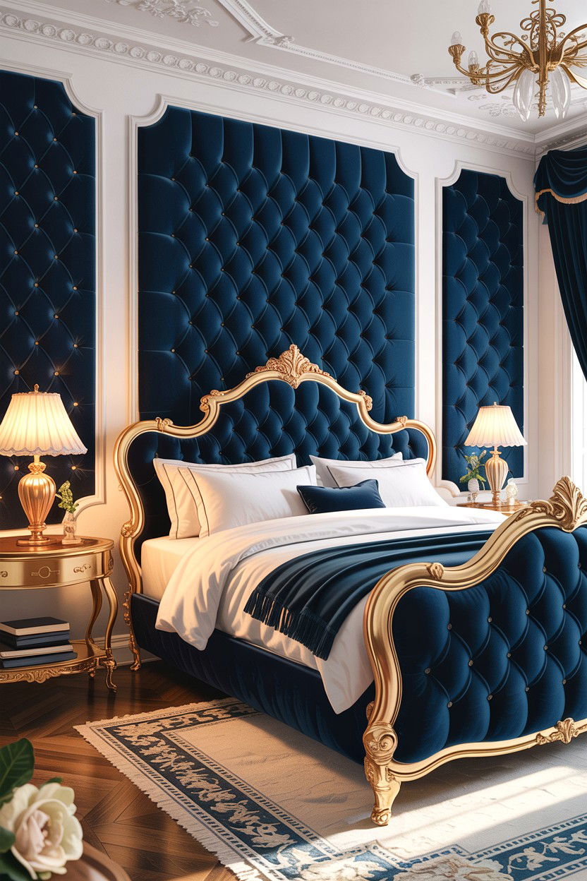 Velvet wall panels - 30 bedroom textured walls