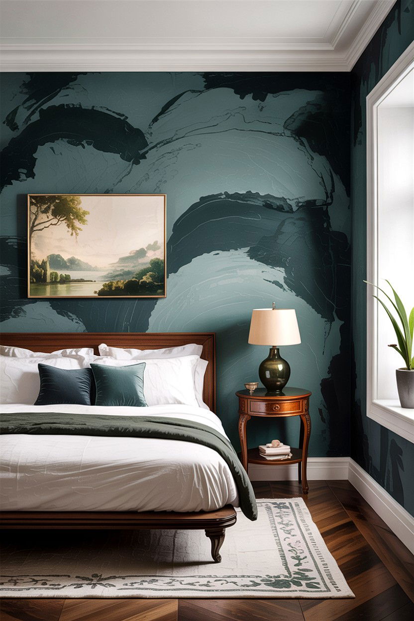 Venetian Plaster Wall Finish - 30 dramatic bedroom ideas