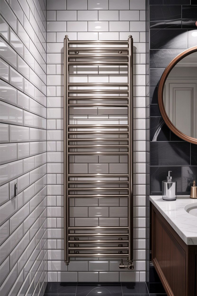 Vertical Heated Towel Rail - 30 heated towel rack ideas