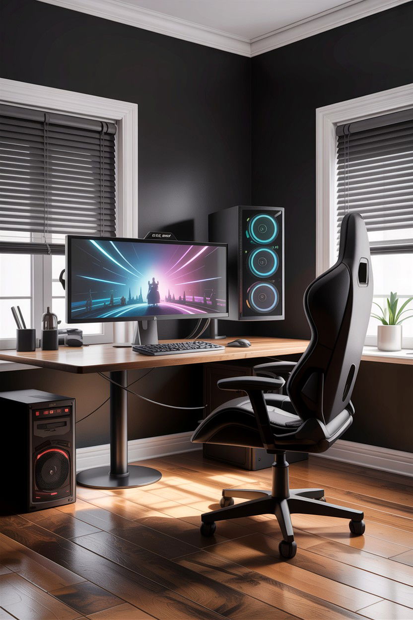 Vertical Monitor Gaming Setup - 30 gamer setup bedroom ideas