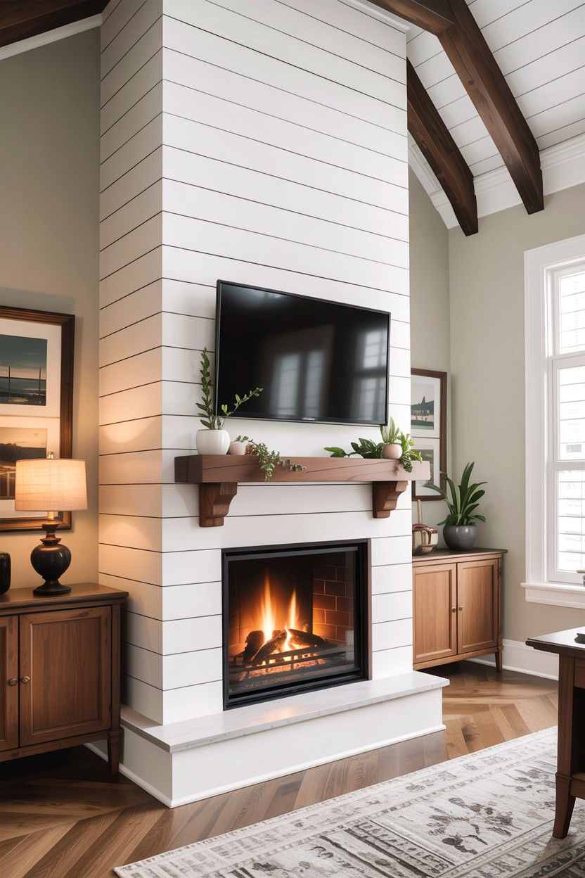 30 Modern Living Room Fireplace Surround Ideas