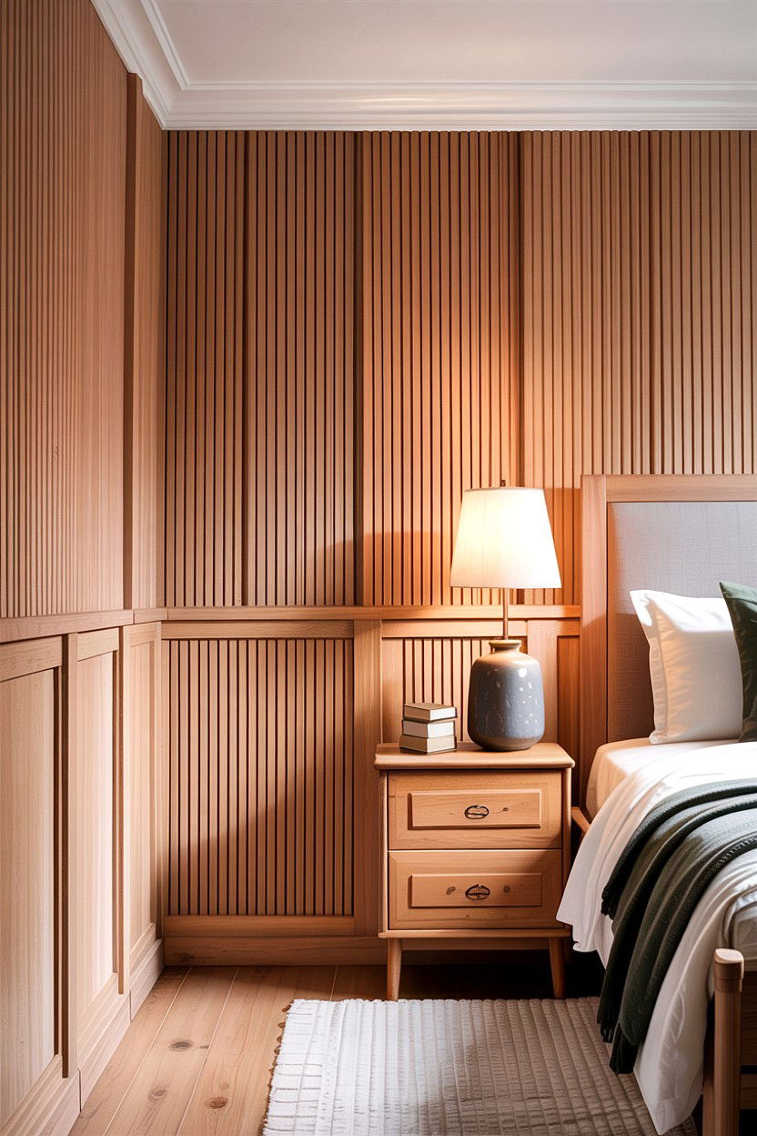Vertical Slat Wainscoting - 30 bedroom wainscoting ideas
