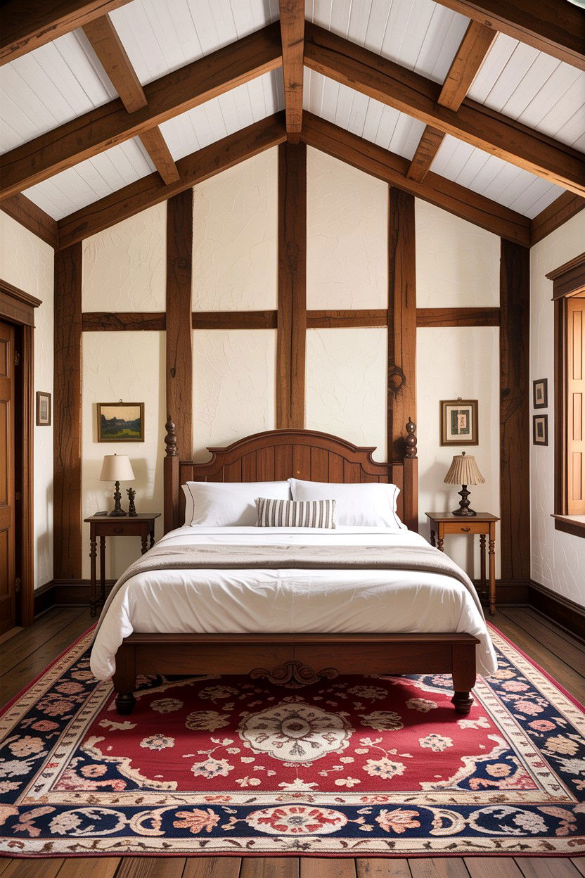 Vertical Wall Beam - 30 exposed beam bedroom ideas