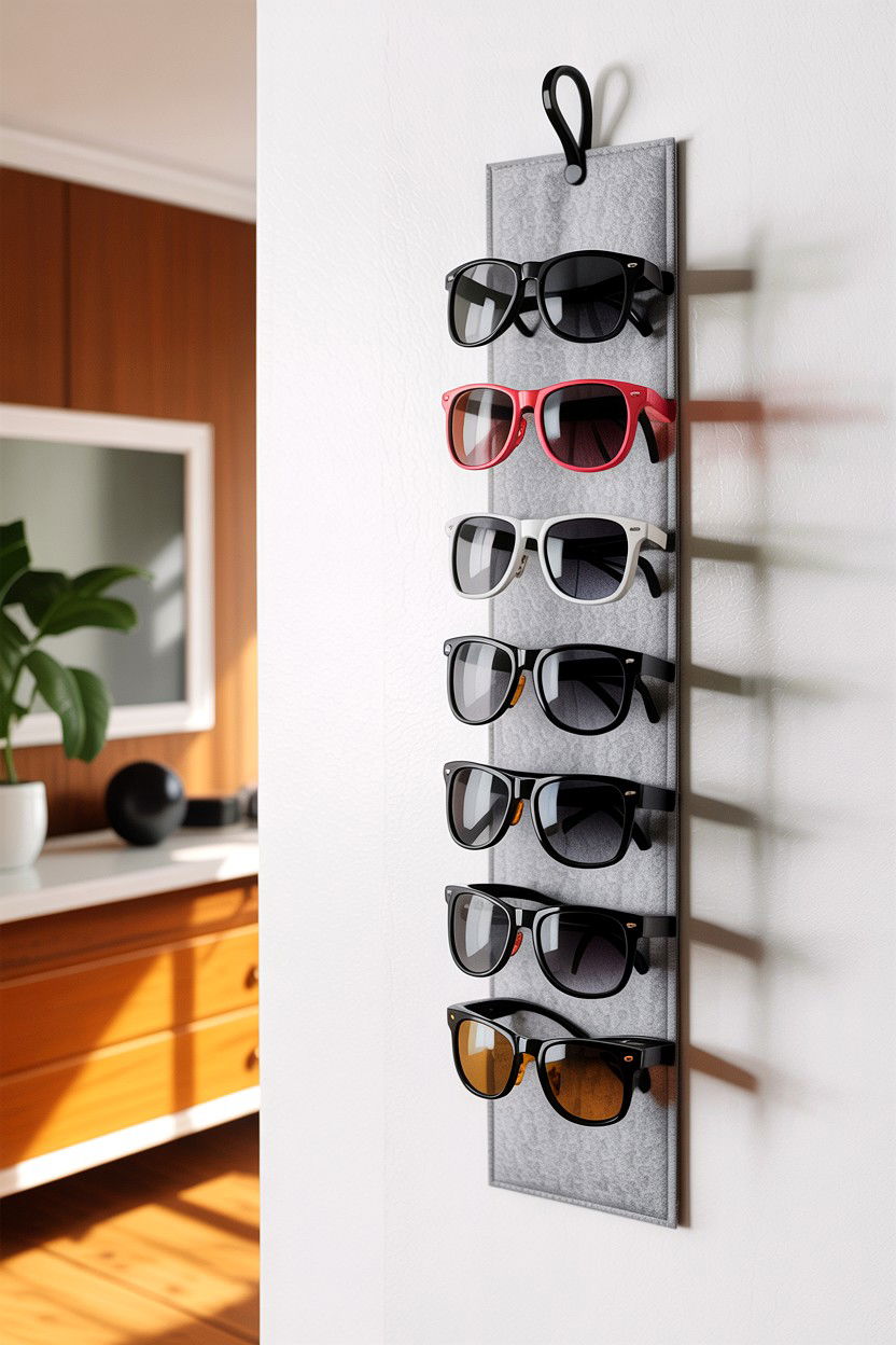 Vertical sunglasses holder - 30 bedroom hanging organizers