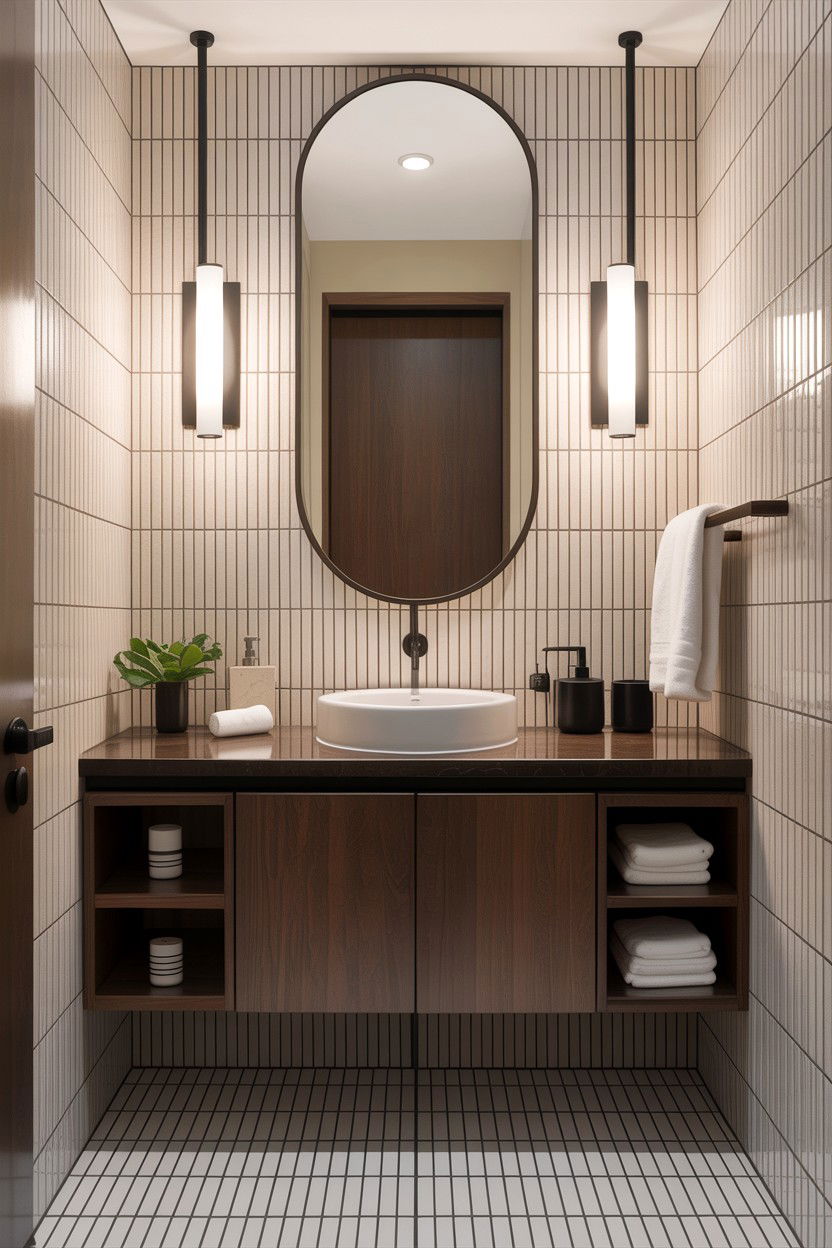 Vertical tile condo bathroom - 30 condo bathroom ideas