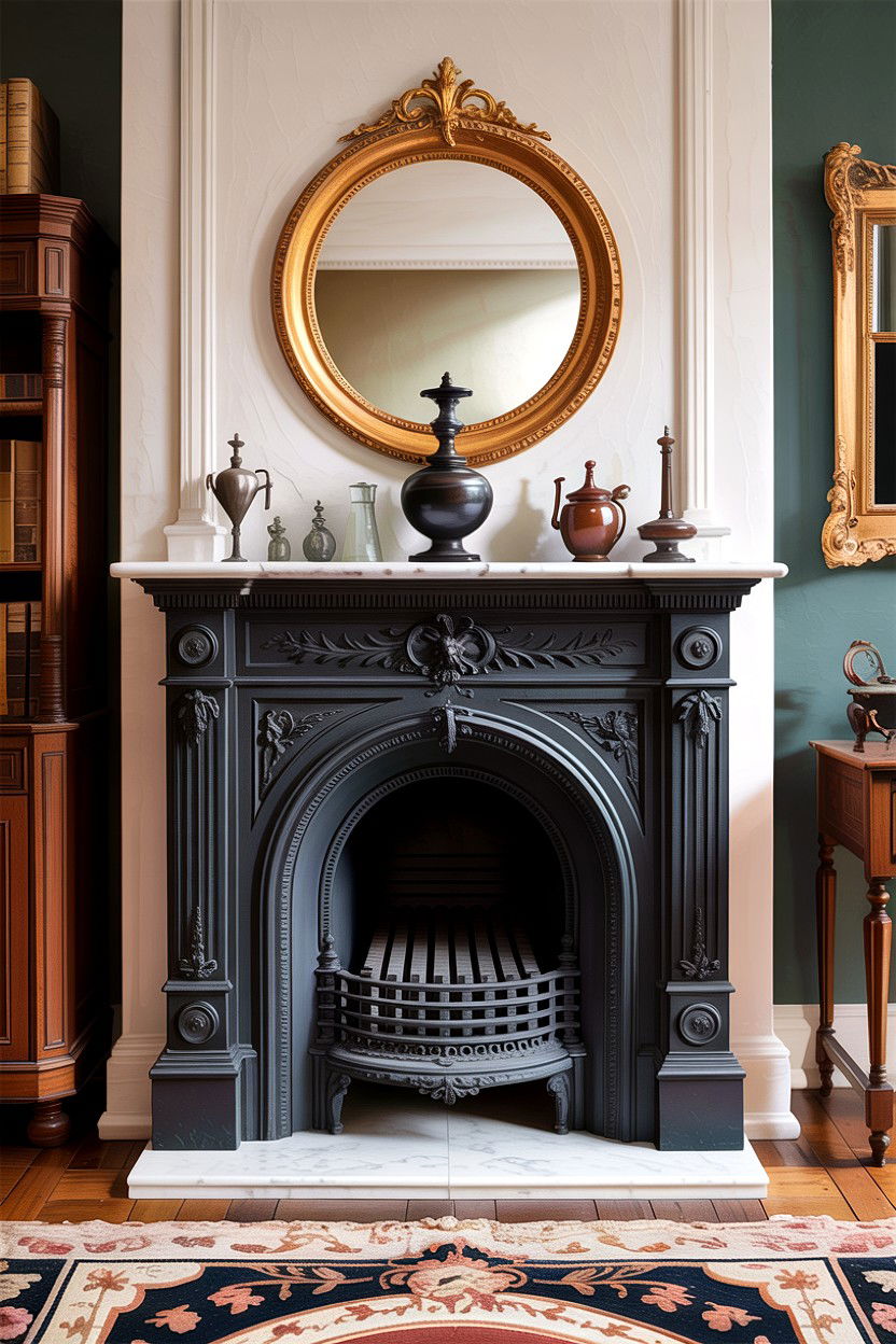 Victorian Cast Iron Fireplace - 30 living room fireplace surround ideas
